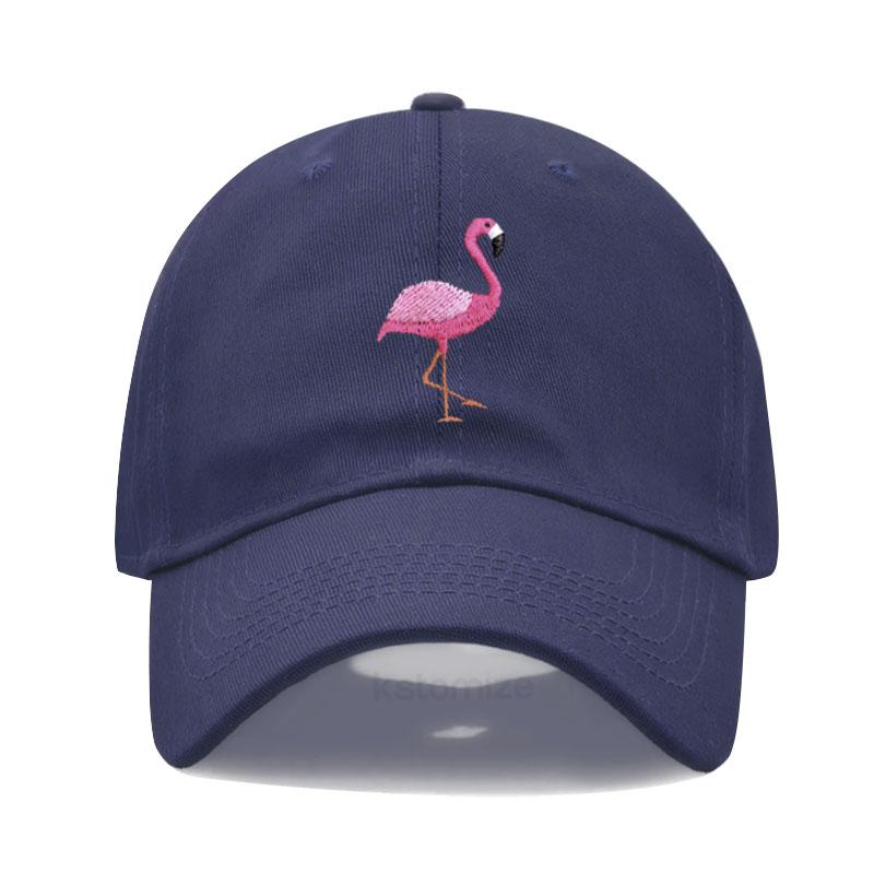 Animal Embroidery Flamingo Baseball Caps For Men Women Retro Soft Washed Cotton Dad Hat Snapback Cap Dropshipping