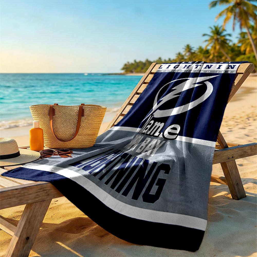 Tampa Bay Fan Gear Customizable Name Beach Towel Soft Durable Quick-Dry Suitable for Sports Travel Swimming Yoga Bathroom Beach And Pool
