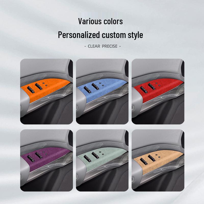 Zeekr 7X Alcantara Suede Window Panel Decorative Sticker - Car Interior Protection Accessories