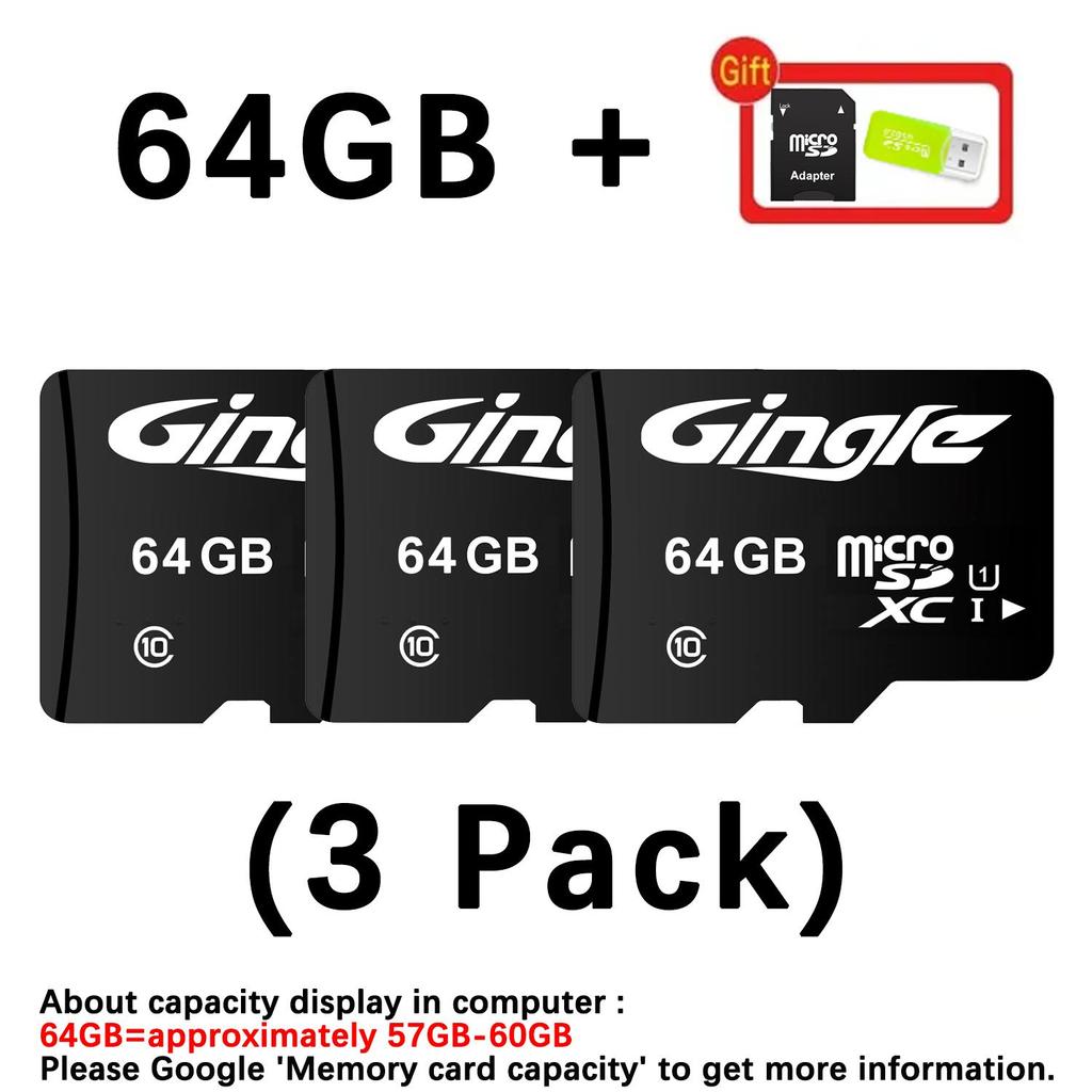 Memory Card 64GB Micro SD Card SD TF Card Flash Card Class10 Memory Card 64 GB microSD TF C10 64G SDXC + card reader SD adapter Memory Card for Phone
