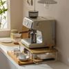 Creative Coffee Machine Storage Racks Wooden Countertop Cups Office Holders Racks Display Shelf Organizer Shelves Kitchen