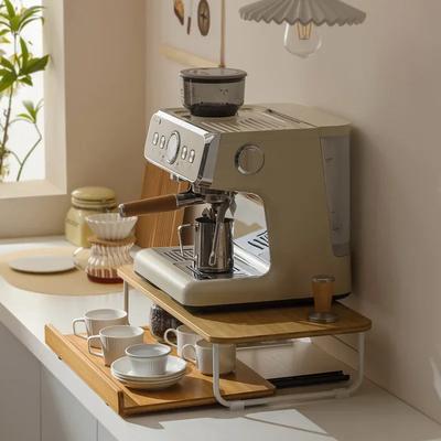 Creatieve Koffiezetapparaat Opbergrekken Houten Aanrecht Beker Kantoor Houders Rekken Display Plank Organizer Planken Keuken