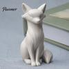 Contemporary Living Room Decor 3D Printed Minimalist Fox Sculpture, Elegant Figurine, Matte Modern Artistic Home Styling Items Desktop Ornament
