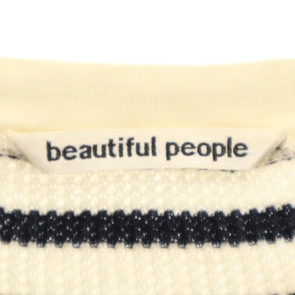 beautiful people Made In Japan Border Pattern Long Sleeve Thermal T-shirt Women Used