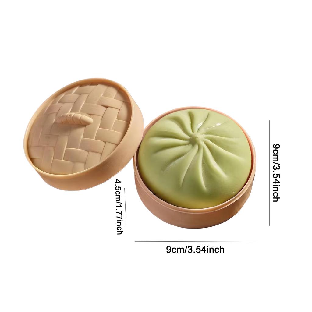 Simulation Steamed Bun Toys with Food Steamer Slow-Rebound Decompression Toy for Birthday Christmas Halloween