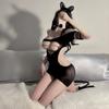 Sexy Underwear Leaking Breasts Mesh Clothes Tear-free Hip Skirt Sexy Leaking Hip Tight Onesie Hollow Short Skirt Women