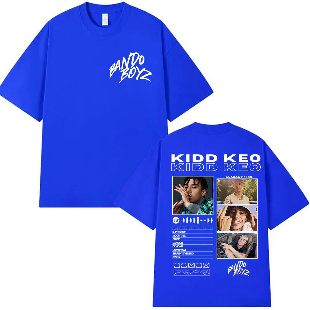 Rapper Kidd Keo Bando Boyz Album 2025 Graphic TShirts Mens Vintage Fashion Oversized Cotton T Shirt Hip Hop Clothing Tshirts