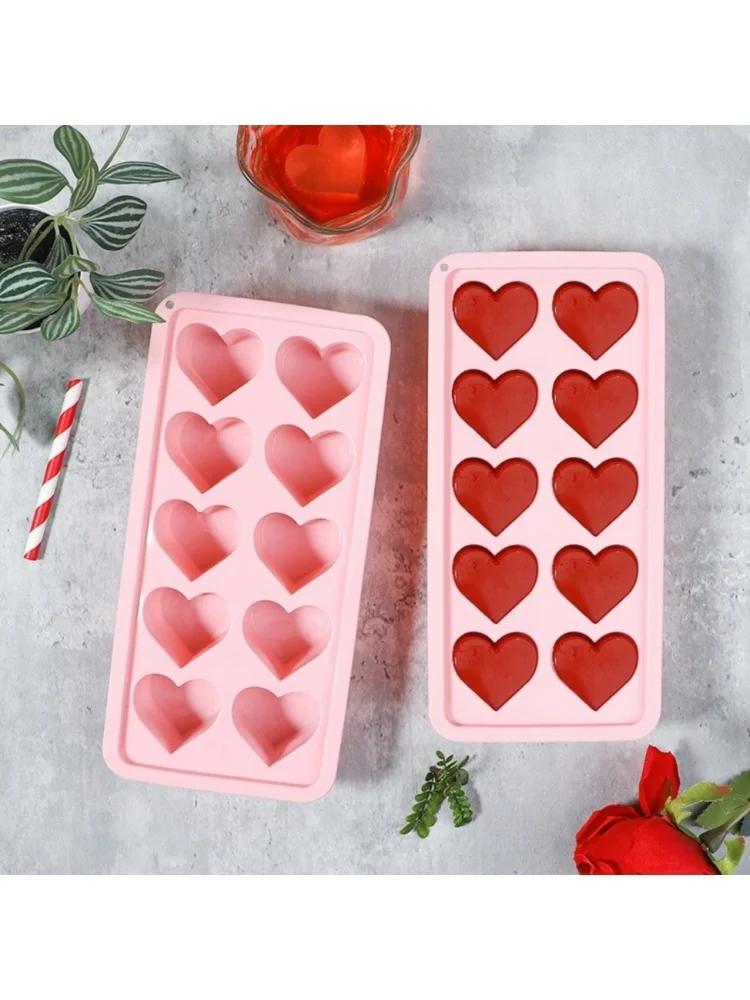Ice Mold Heart-shaped Ice Block Mould Multifunctional DIY Pudding Candy Chocolate Soap Molds Kitchen Accessaries Party Supplies