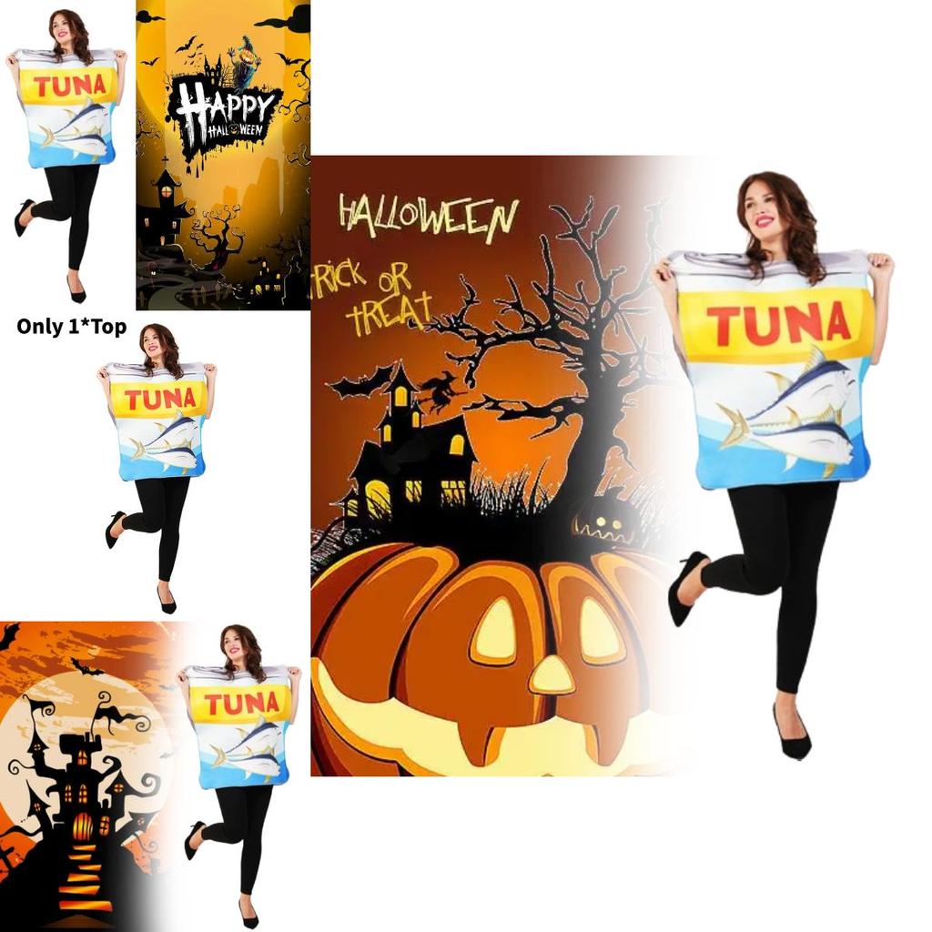 Seaside Tinned Tuna Halloween Adult Cosplay Costume Fancy Dress Stage Wear With Polyester Material For Young Adults