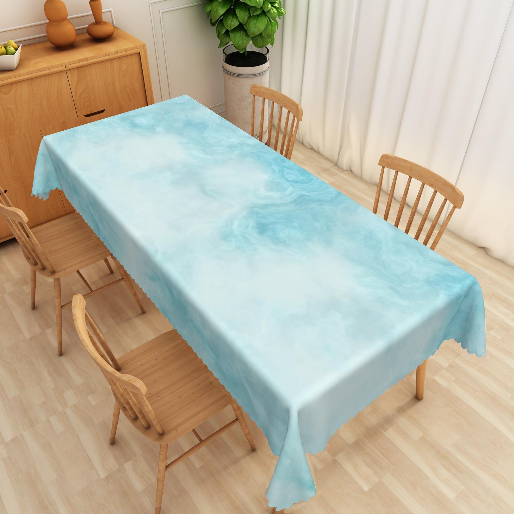 Marmeren Tafelkleed Waterdicht Vlekbestendig Rechthoekig Eettafel Polyester Stof voor Keuken Feest Bruiloft Kantoor Decoratie 140x160cm