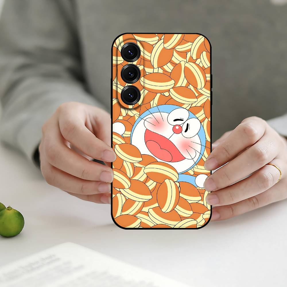 Anime D-DoraemonS-M Phone Case Silicon Phone Case For Samsung S24, S25 S22,S30,Note20,Lite,Ultra,Shockproof, Black,Case