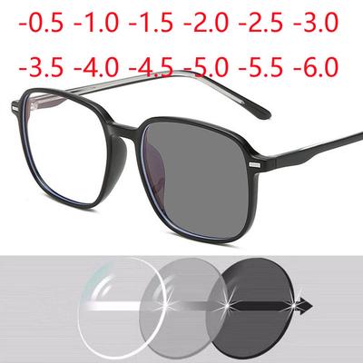Photochrome Myopiebrille Unisex Ultraklare Multifunktions-Sonnenbrille Dual-Use-Korrektionsbrille -0.5 -1.0 -1.5 ... -6.0