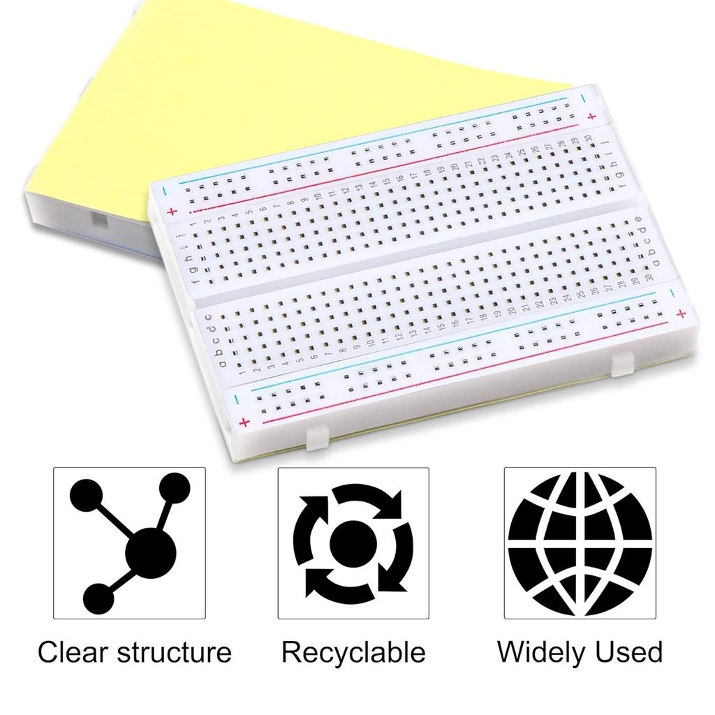 130 Pcs Breadboard Jumper Wires Kit 4pcs 400 & 830 Points Solderless PCB Breadboards and 126 Pcs Flexible Bread Board Jumper Wire Set for Arduino,