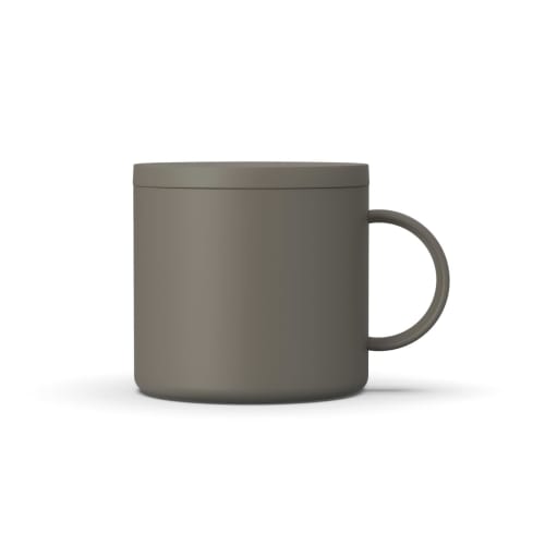 Asvel Vakuumisolierter Becher mit Deckel, MG-F300, Spülmaschinenfest, Weite Öffnung, Schattengrau