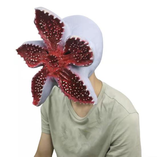 Scary Carnivorous Flower Masque Creepy Full Head Latex Masque for Halloween Masquerade Cosplay Party Costume