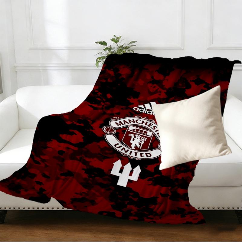 Manchester United F.C Print Blanket - Soft & Comfortable, for Bedroom, Travel, Sofa, Home Decoration - Birthday Christmas Gift for Friend