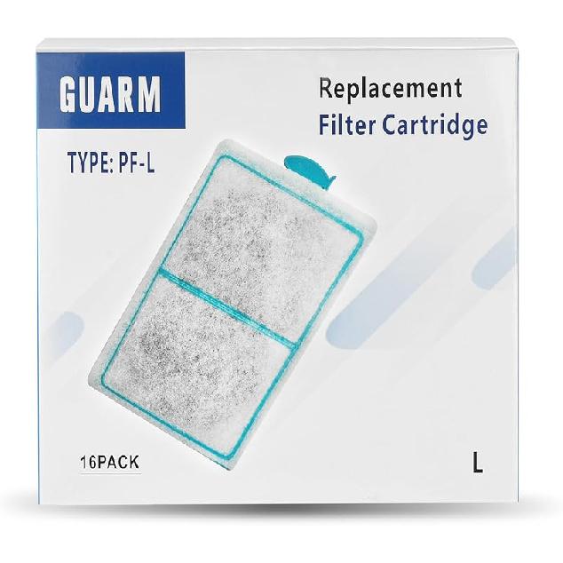 12 шт. Top Fin PF-S Средние Фильтр-Картриджи Утолщенный Хлопок с Цеолитом Сменные Картриджи для Фильтра Аквариума для TOP FIN PF10 Power PF-L（16 Count)