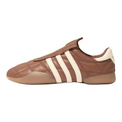 Taekwondo Mei Używane Brązowe Damskie Sneakersy Kremowo-Białe Gumowe JR6017