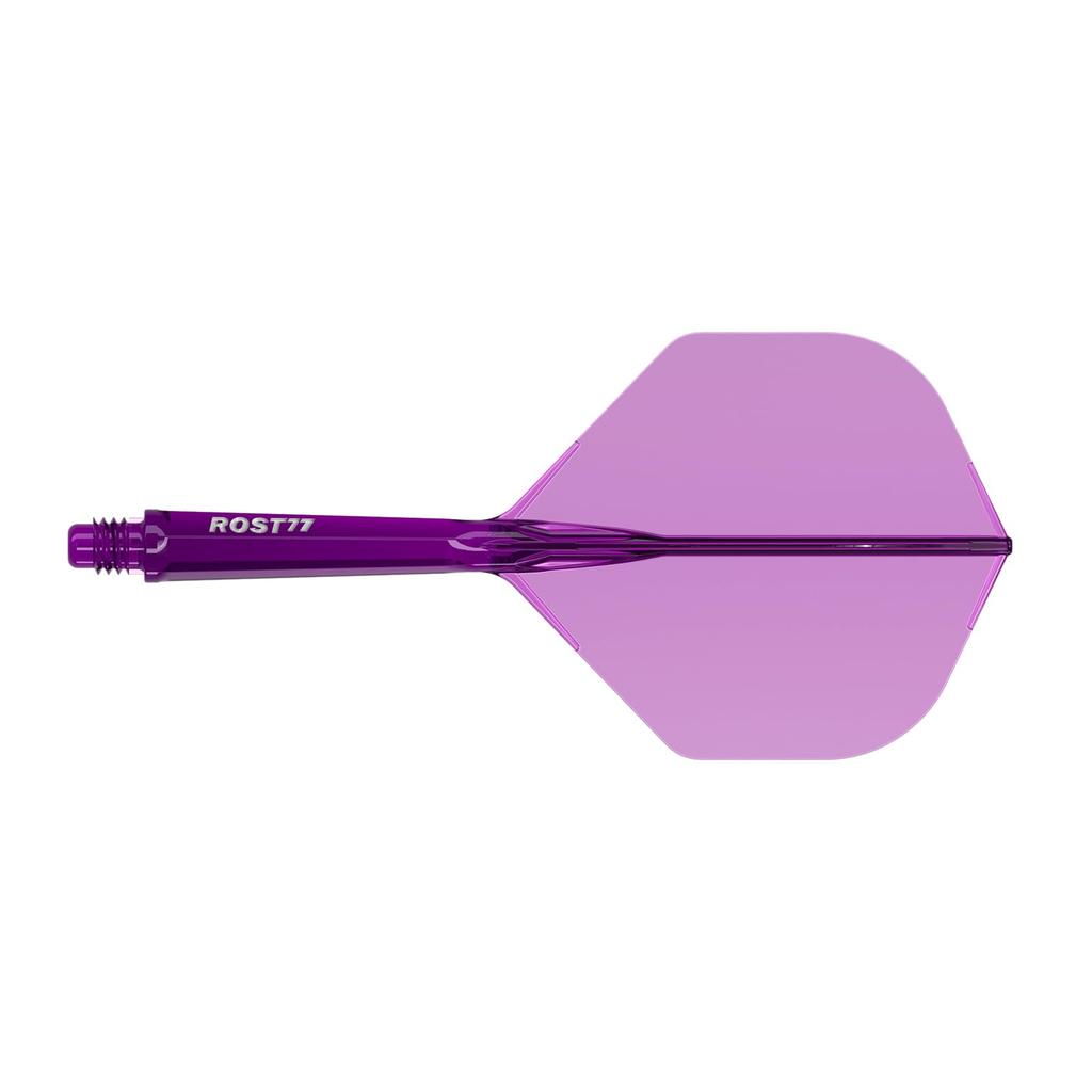 CUESOUL ROST 77 Transparent Set of Clear Clear Rose and Clear Size M One-Piece Flights, Standard, 3, Purple, Red, Orange, (CS-77-XB789T-M)