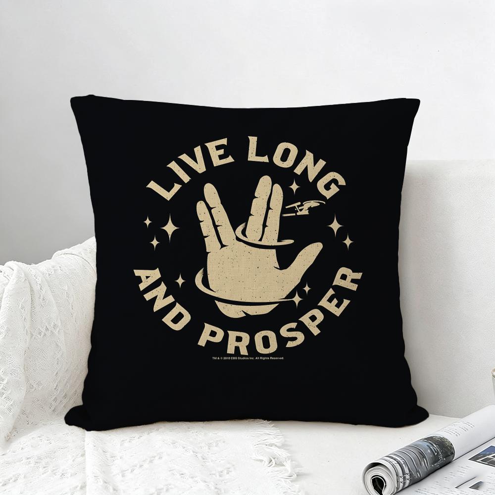 Franchise Star Trek Cushion Cover Natural Linen Pillowcase Set AllinOne Decor for Sofa Bedroom Chair