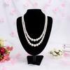 Cheongsam Glass Pearl Necklace Multi-layer Retro Court Collarbone Chain Double-layer Sweater Chain Three-layer Glass Neck Chain