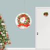 Christmas Wooden Welcome Sign: Round Hanging Door Plate and Wall Decoration for Festive Atmosphere