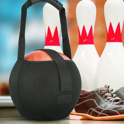 Bowling File Çantası Tek Bowling Topu Çantası Takviyeli Saplı Siyah Bowling