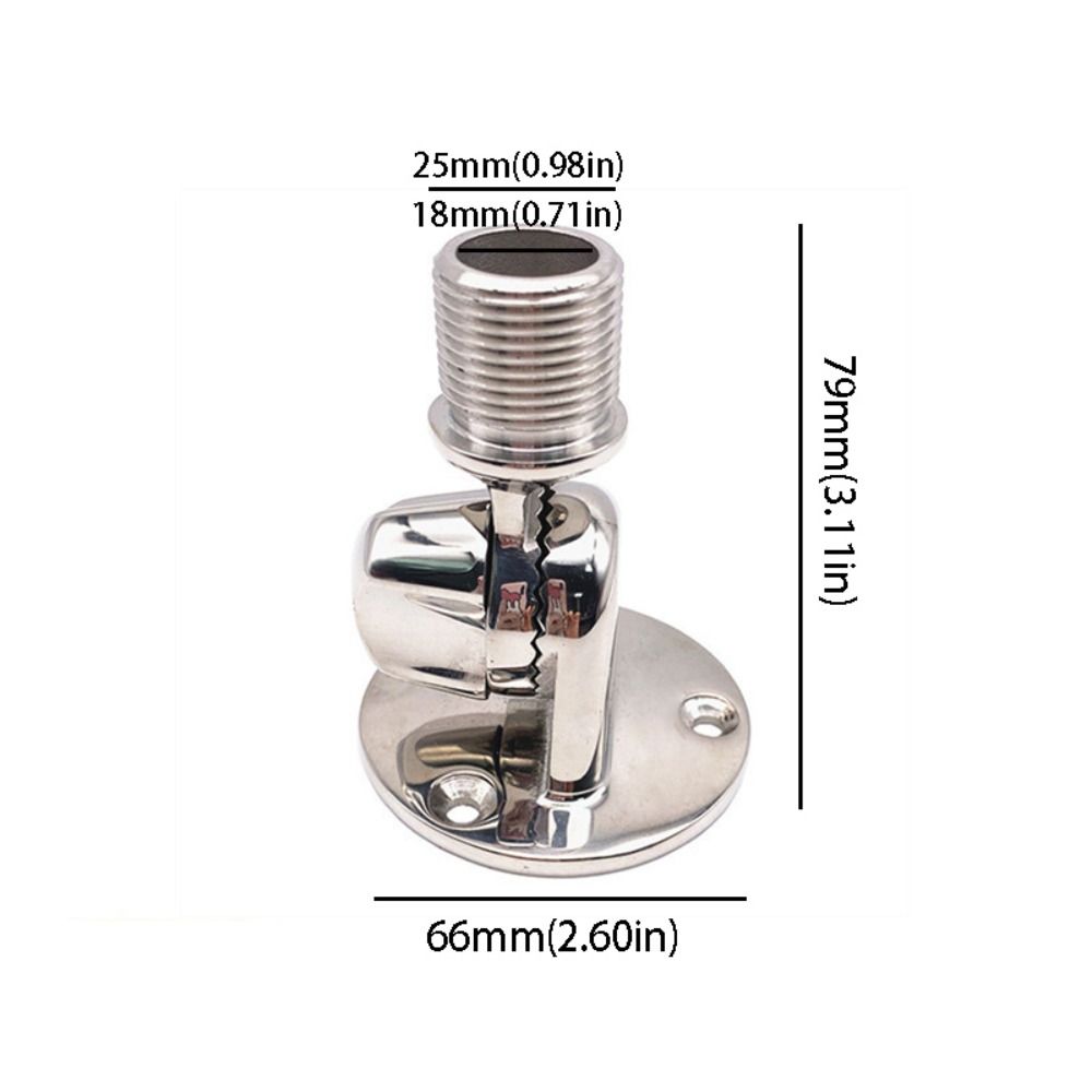 316 Stainless Steel Ratchet Antenna Mount Adjustable Antenna Mount  Marine Accessories