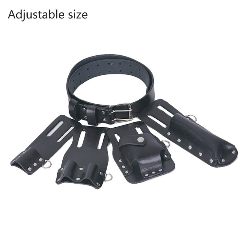 5 in 1 Leather Tool Belt Pouch Suitable for Water Electricians Decorator Perfect for Electrical Electrician Construction