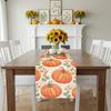 Fall Thanksgiving Table Runner, Pumpkin Autumn Harvest Seasonal Table Runner, Autumn Kitchen Dining Table Decoration for Home Party