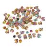 100pcs Assorted Colors Wood Buttons 1.18in Long Animal Buttons Craft Buttons  DIY Decoration