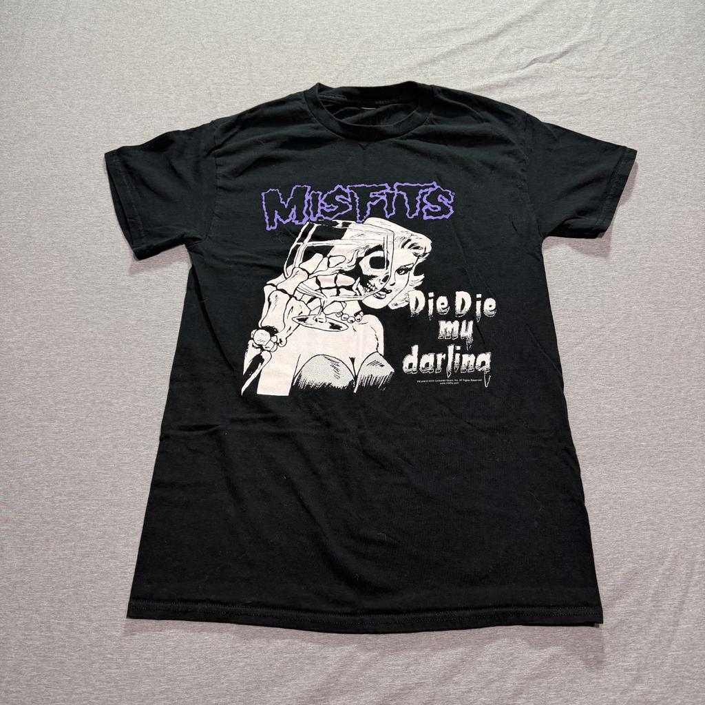 Misfits T Shirt Women's Small Graphic Print Logo Lounge Indie Black Tee
