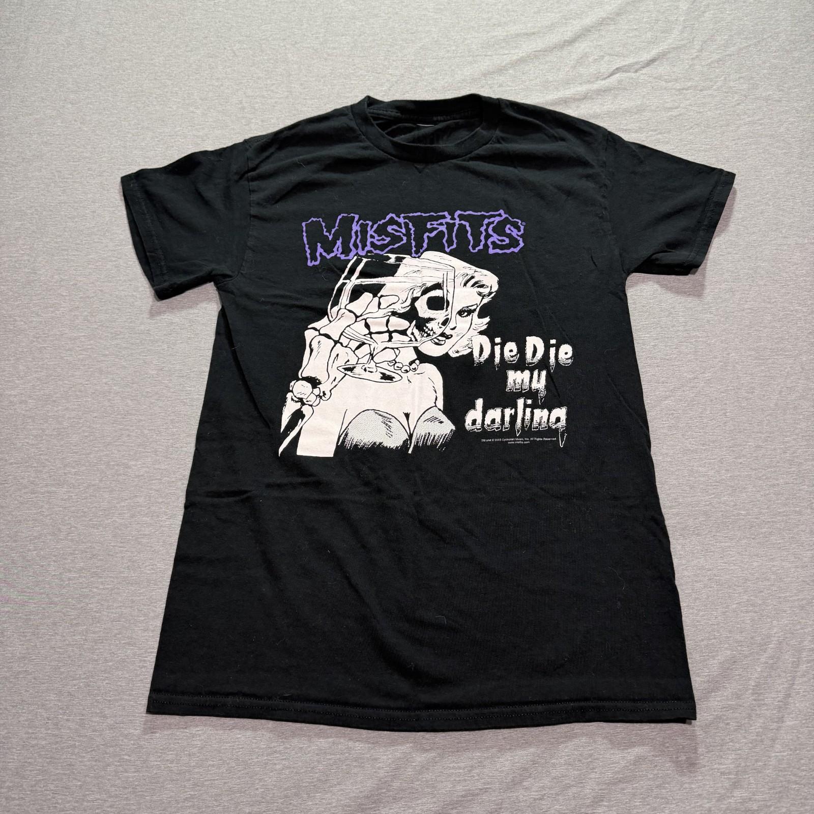 Misfits T Shirt Women s Small Graphic Print Logo Lounge Indie Black Tee S
