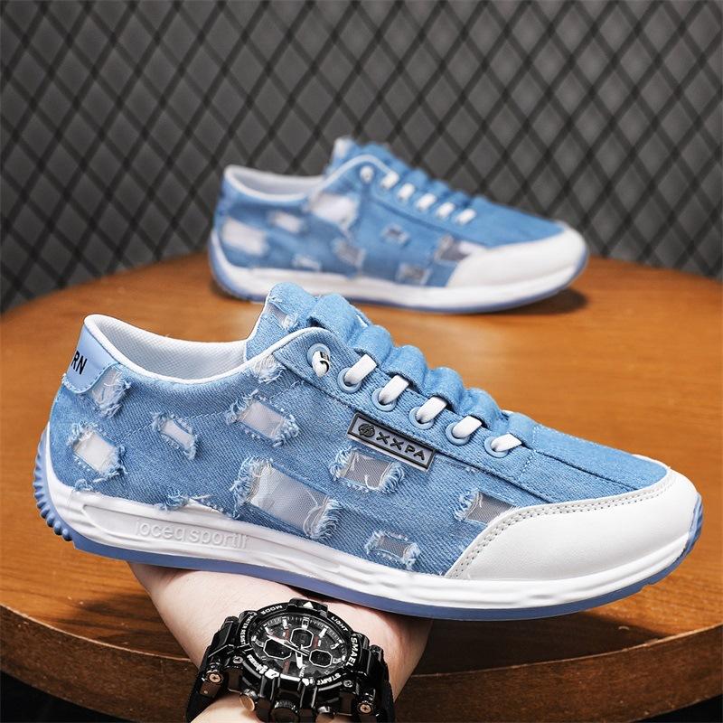 Men's Shoes Summer Breathable Thin Canvas Shoes Men's Casual Versatile Non-slip Low-top Board Shoes