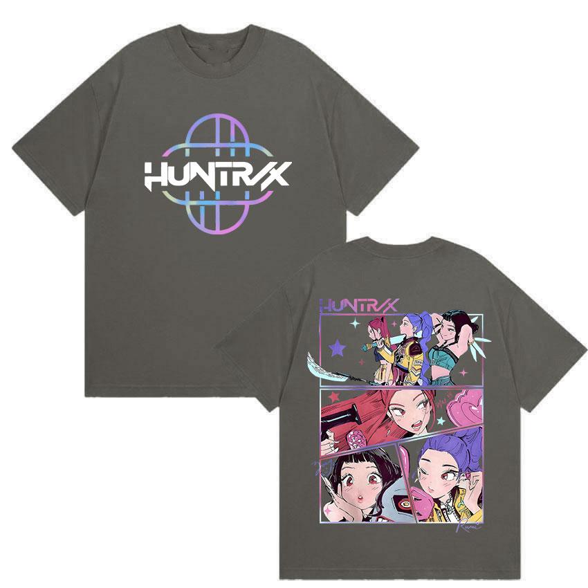 2025 Summer Kpop Demon Hunters Movie Graphic 100 Cotton Printed Tshirts Men Women Vintage Aesthetic ONeck Streetwear Y2k