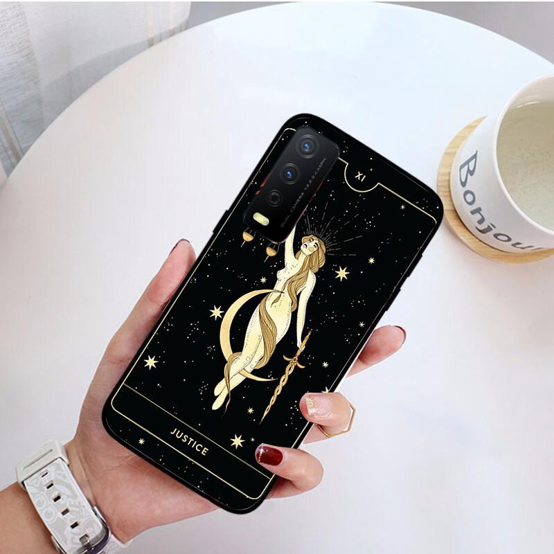 Boska Kobiecość Tarot Etui na Telefon Dla VIVO Y31 Y21 Y70 Y21S Y20 Y72 1907 Y12 Y11S Y53S Y33S Y55 Y76 Y51 Y15S Y01