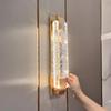 UOSU Large Gold Crystal Wall Sconce, 3-Color Light
