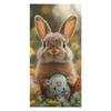 Easter Bunny Eggs Designed Beach Towel Large Towel, Super Absorbent, Quick-Dry, Fashionable Decorative Beach Towel Bath