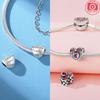 Authentic Charm Bead Charms Copper Love You Heart Pendant Bead Charms Compatible With Bracelets Bead Charms for Women Do It Yourself Jewellery Making