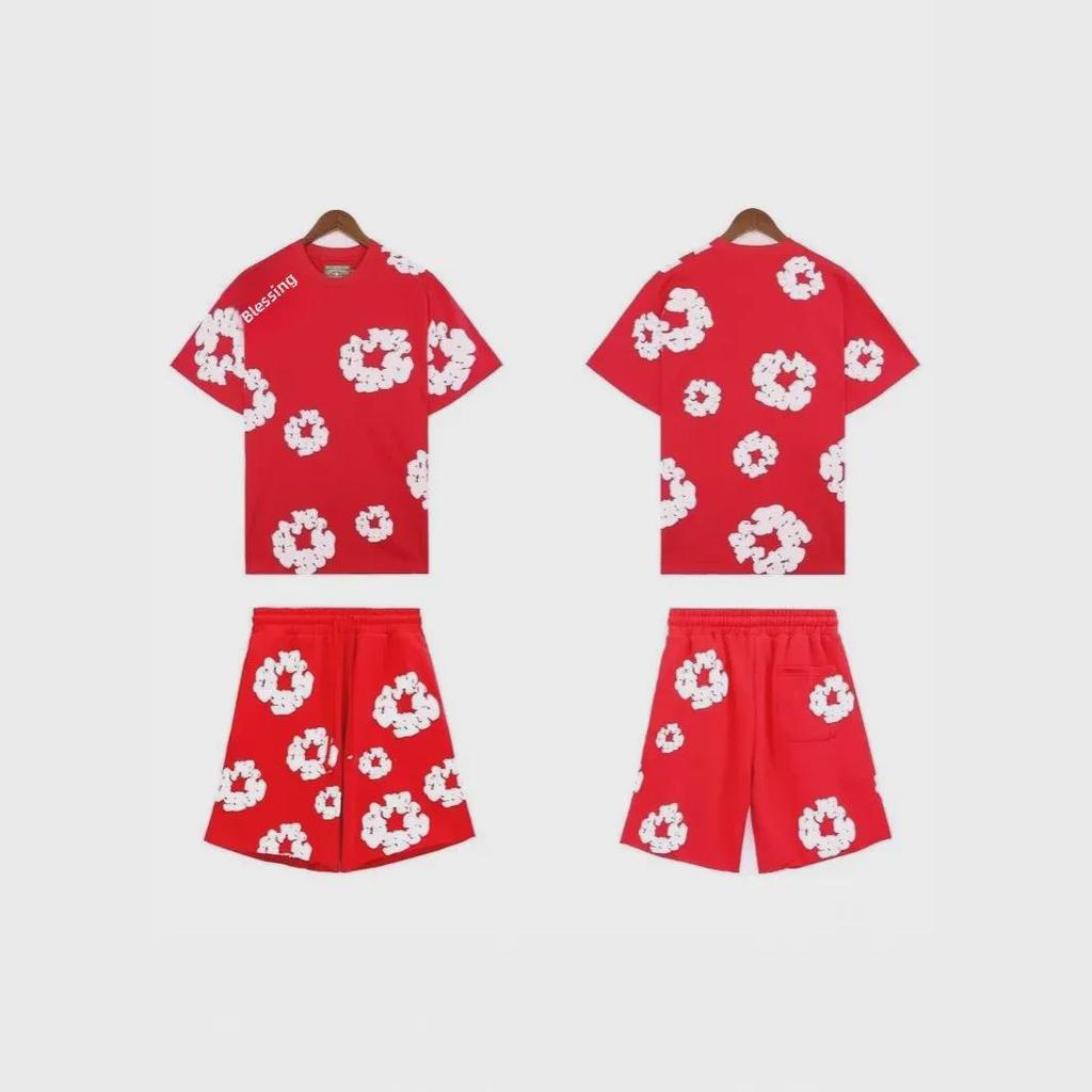 Kapok Print Spring/Summer Sports Casual T-Shirt & Shorts Unisex - New Trendy European & American Style