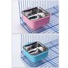 Steady Stainless Steel Cat Bowl Anti Rollover Hangable Pets Food Dispenser Cage Accessories Cat Food Basins Hedgehog