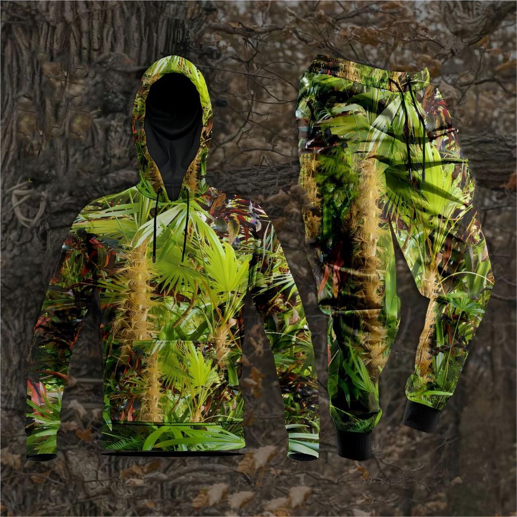 Spring  Autumn Camouflage 3D Printed Hoodie Suit Men Sweatshirts Sweatpants Casual Fashion Two Piece Tracksuit Set Men's Clothing