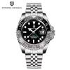 PAGANI DESIGN New Purple Dial GMT Men Mechanical Watch Sapphire Glass Stainless Steel Waterproof Automatic Watches for men