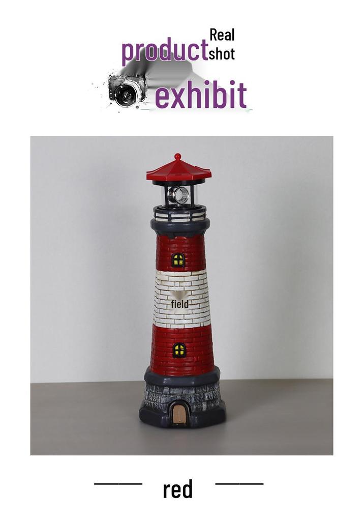 European Outdoor Solar Lighthouse Garden Ornament Waterproof Lamp