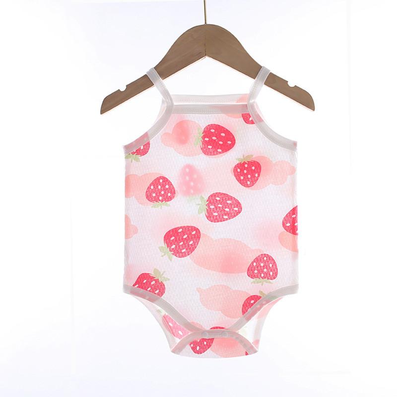 Baby Summer Cotton Sleeveless Romper With Triangular Style For Newborns
