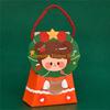 F26C 10pcs Christmas Treat Boxes with Handle Paper Candy Gift Box with Window