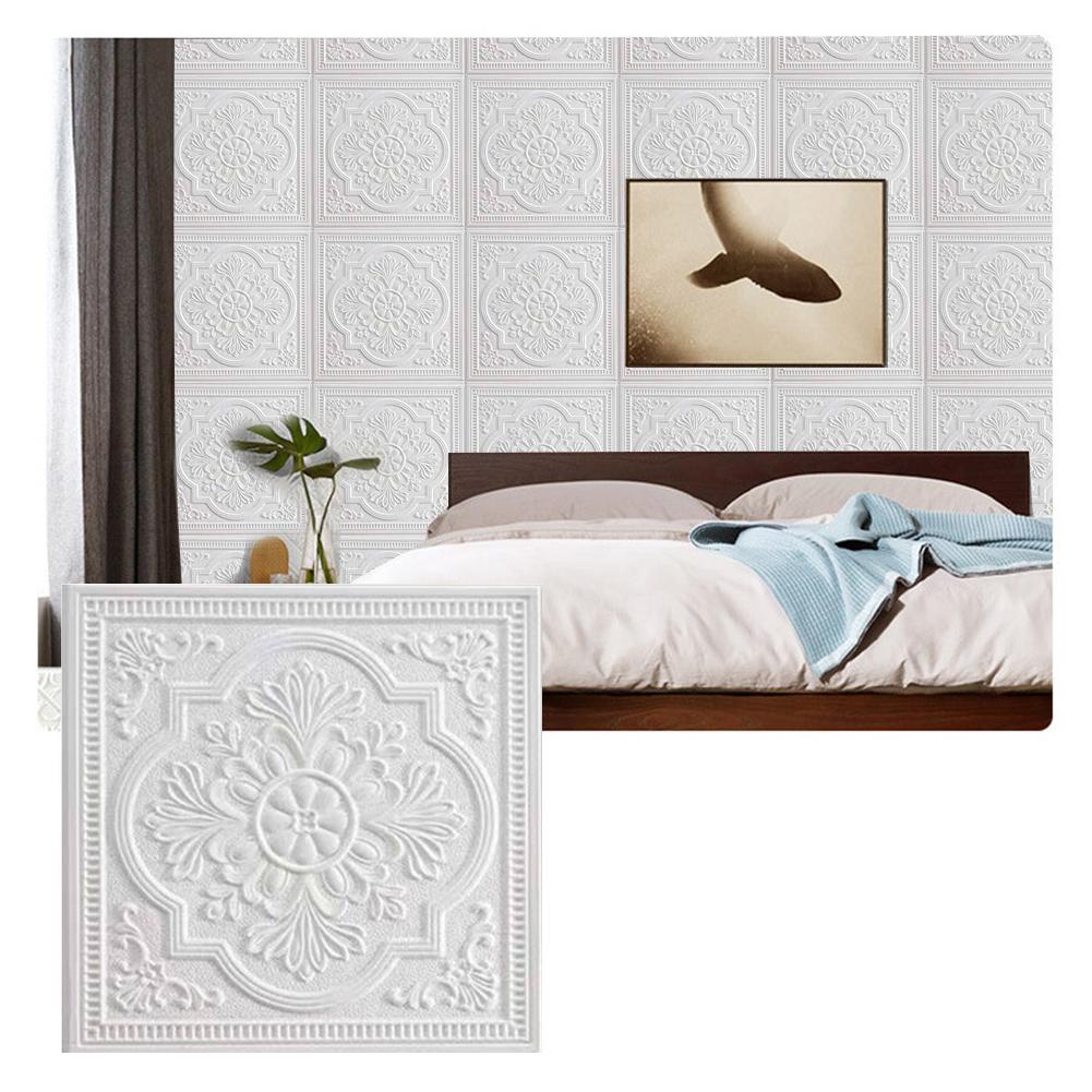 1/10PCS 3D Tile Stone Brick Wall Sticker Soft Foam Panels Wall Panels Wall Sticker Wall Sticker Self-adhesive Wallpaper