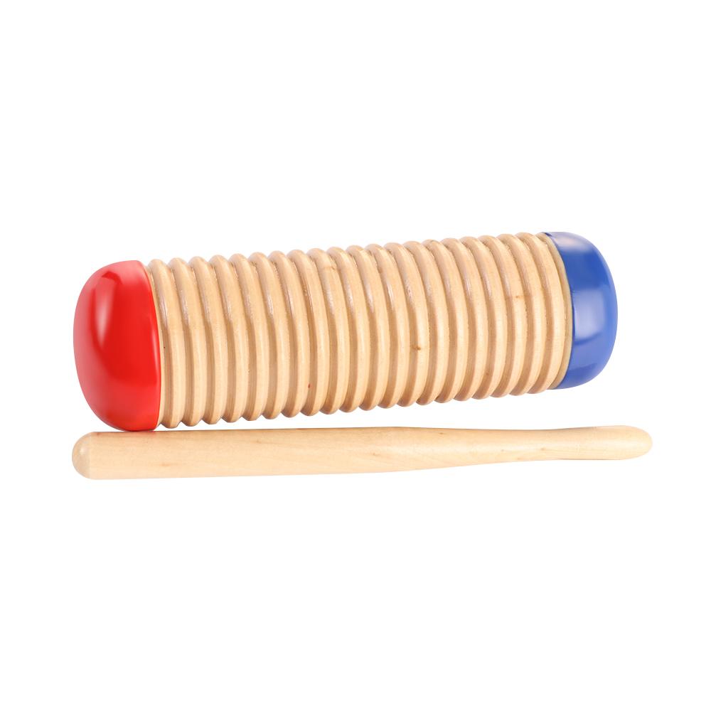 2020 Musical Instrument Rhythm Toy Wooden Guiro Music Toy for Baby Kid Child Early Educational Toys Tool Percussion with Mallet