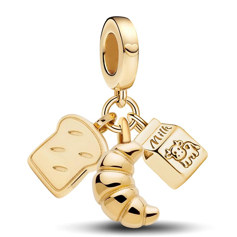 925 Silver Plated Cute Love Heart Firefly Golden Series Charms Bead For DIY Bracelet Necklace Making High Quality Jewelry Gift
