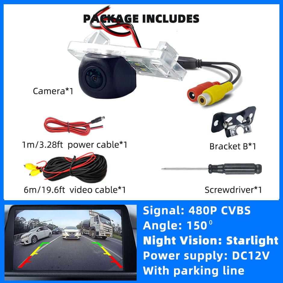 

QXNY Backup Camera Reverse AHD or CVBS License Plate Light Parking for Nissan Qashqai X-Trail Sunny Almera N16 Primera